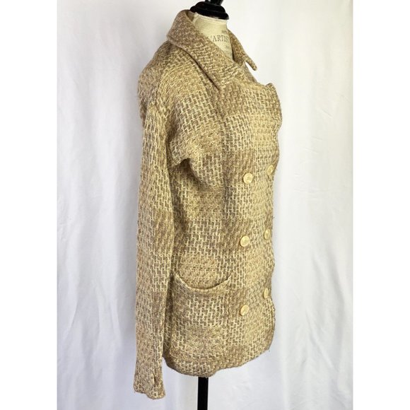 Free People Cardigan Knit Wool Sweater Buttons Down - Picture 4 of 12